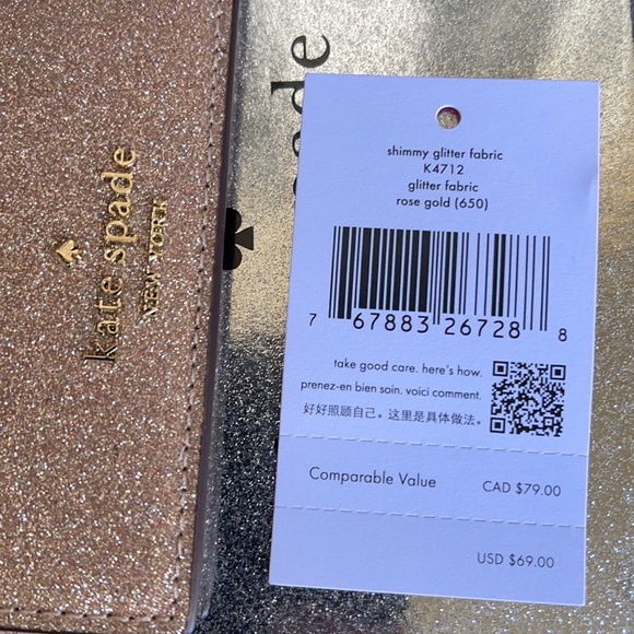 Kate Spade Shimmy Glitter Boxed Small Card Holder - Picture 7 of 16
